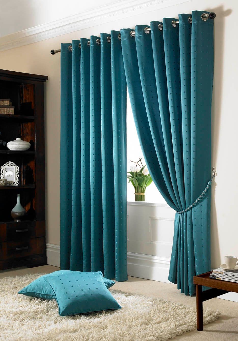 Alan Symonds Madison Eyelet Curtains - Teal