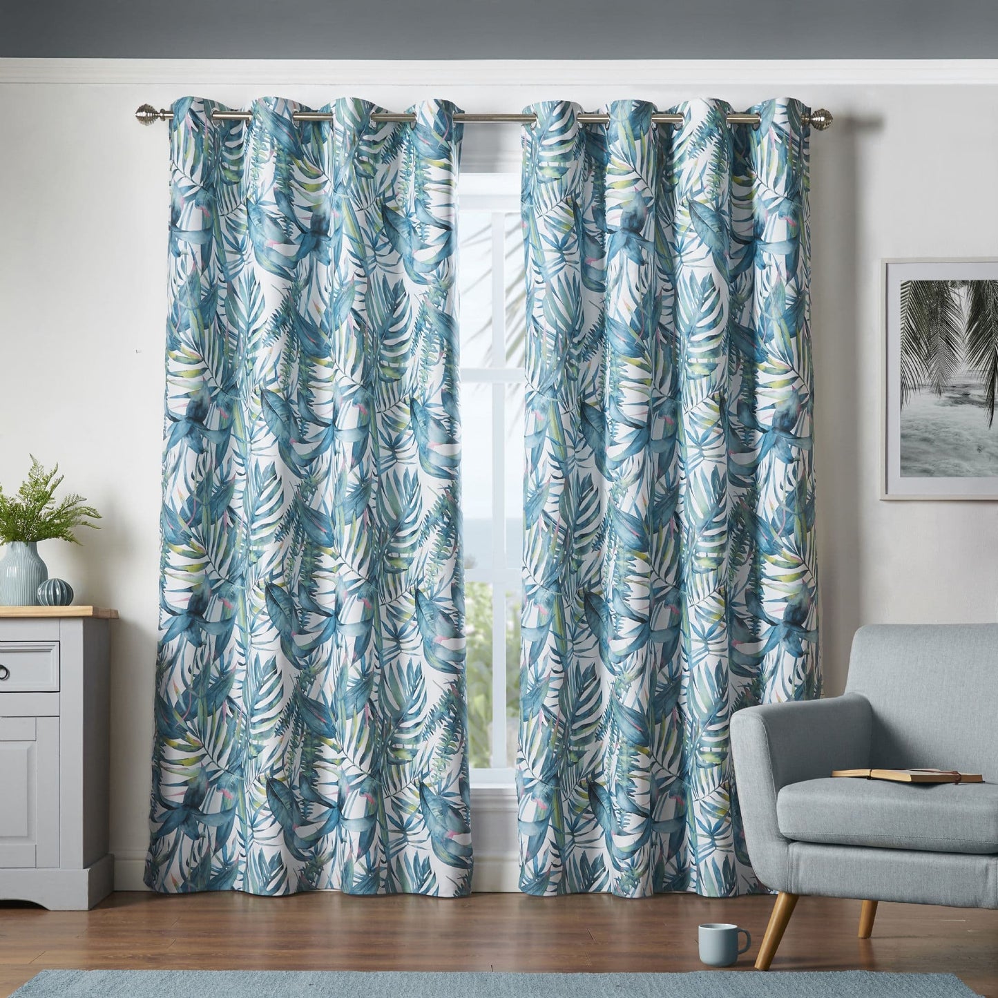 Alan Symonds Malay Eyelet Curtains - Green