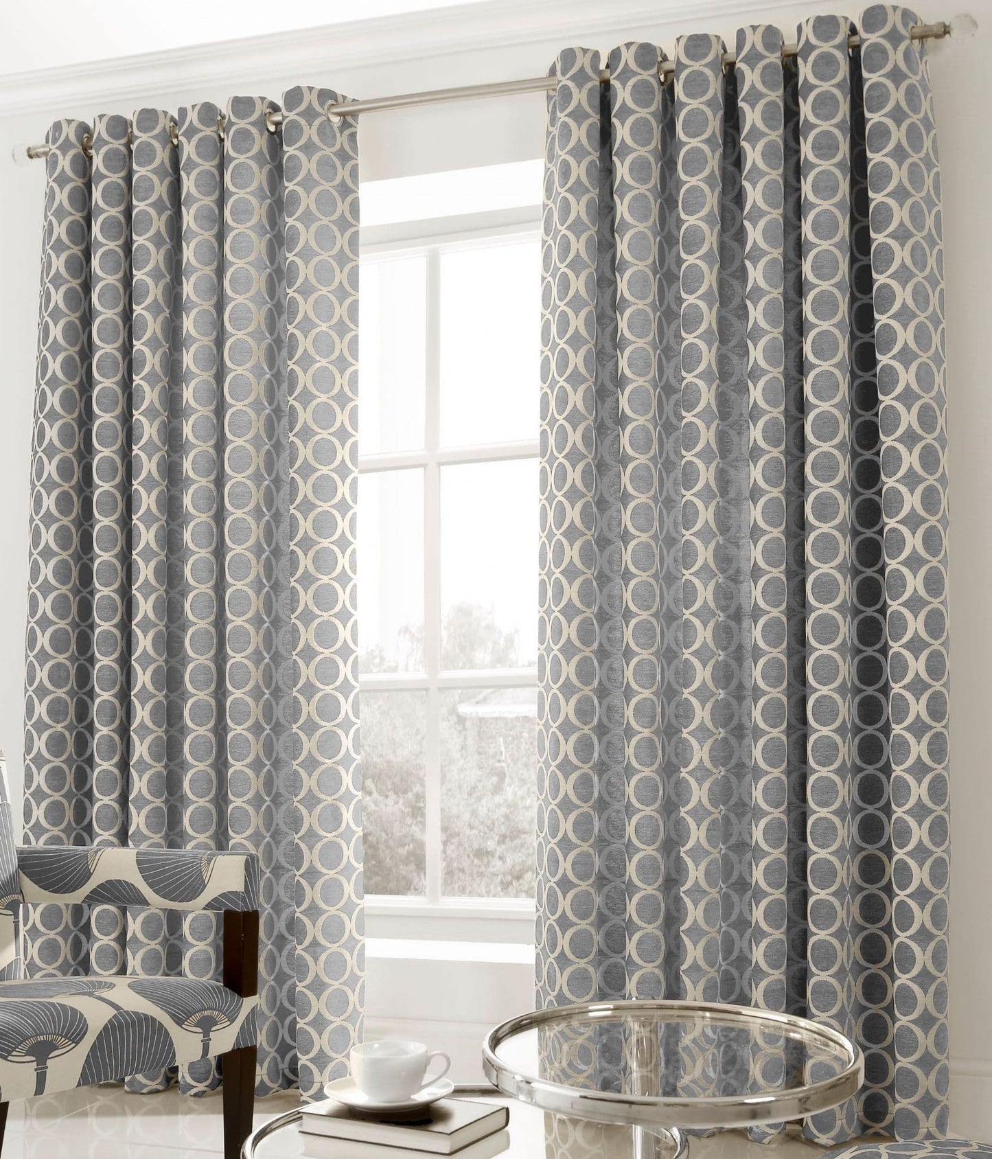 Alan Symonds Oh Eyelet Curtains - Silver