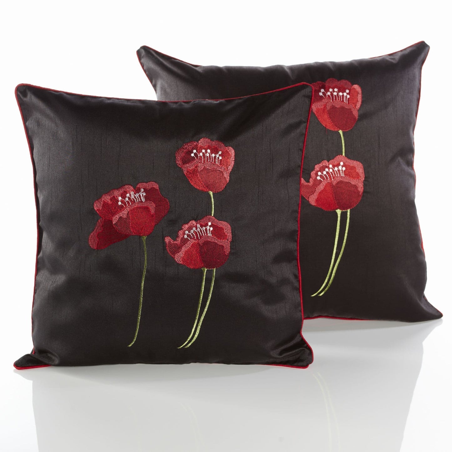 Alan Symonds Poppies Filled Cushion - Black