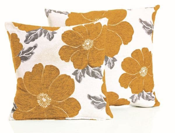 Alan Symonds Poppy Filled Cushion - Ochre