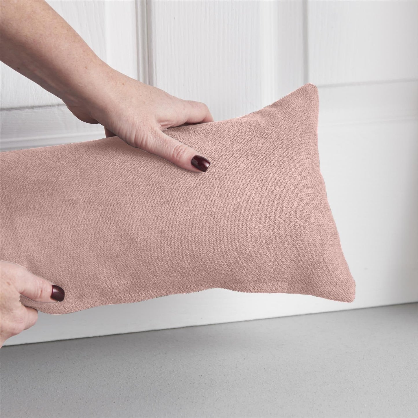 Alan Symonds Velvet Chenille Filled Draught Excluder - Blush