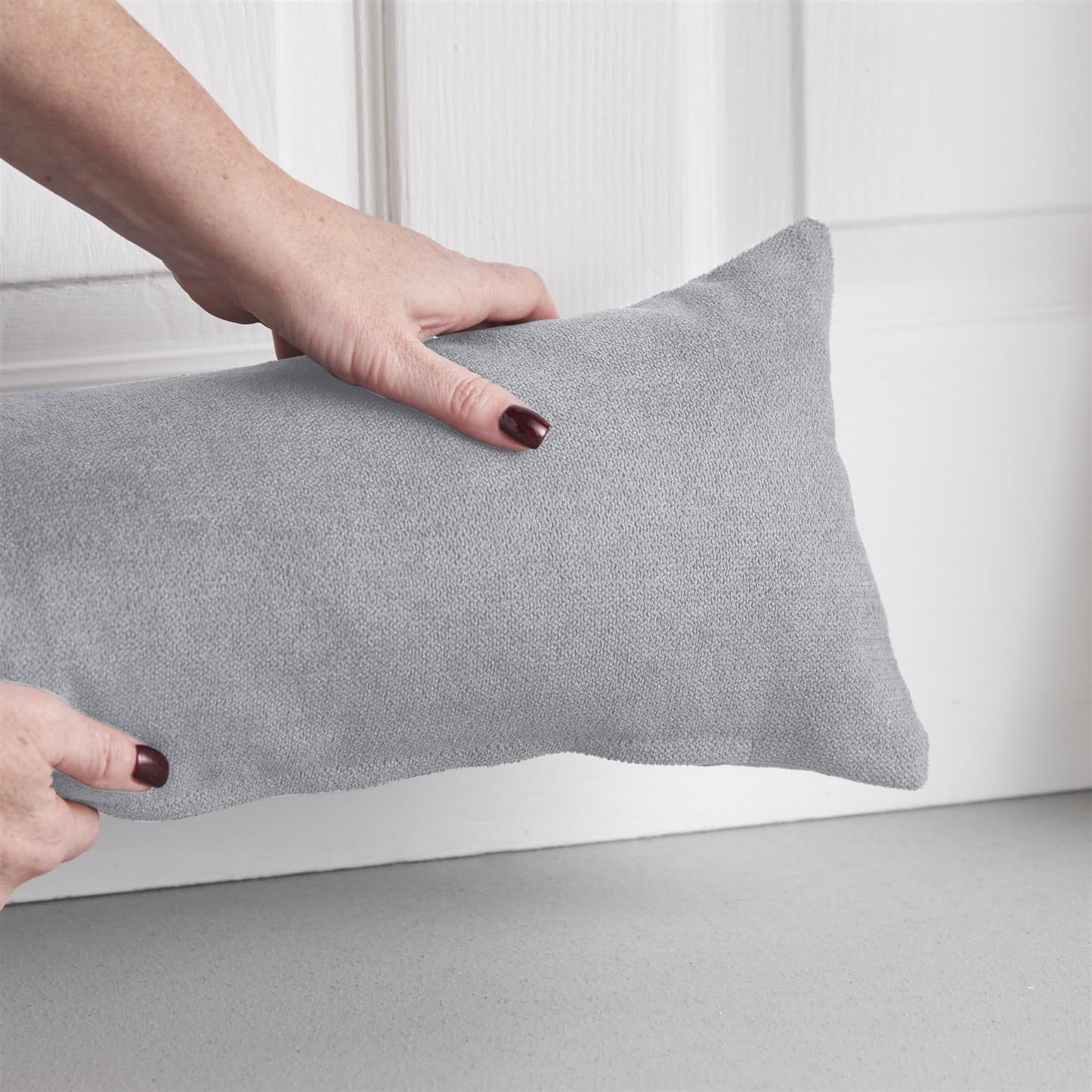 Alan Symonds Velvet Chenille Filled Draught Excluder - Silver