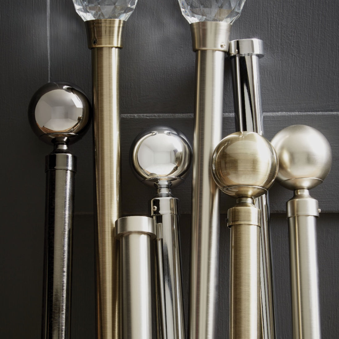 Jones Astra 28mm Metal Curtain Pole - Matt Nickel