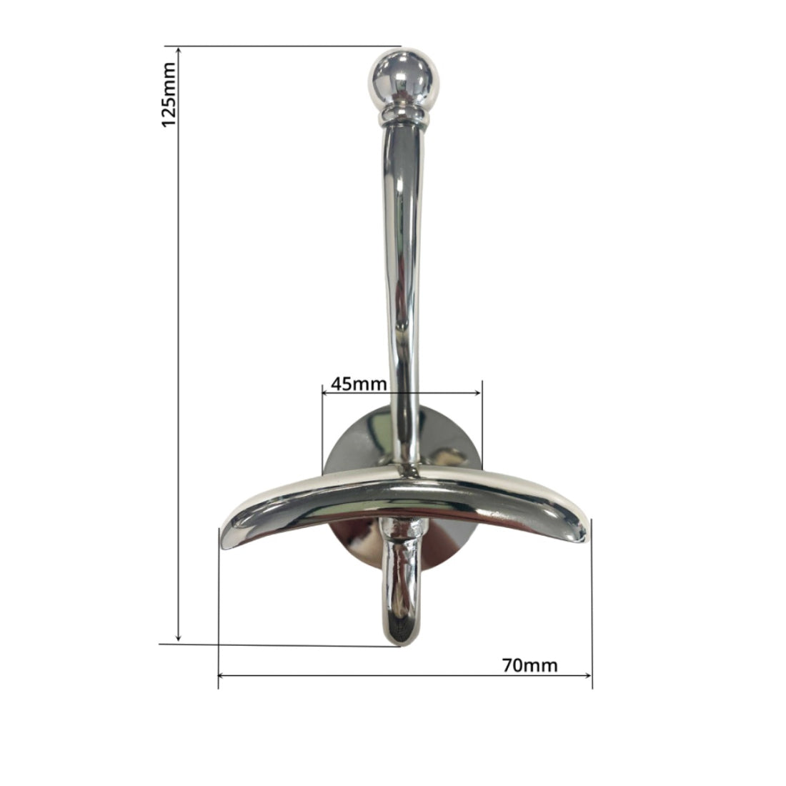 Jones Circular Double Bath Hook - Chrome