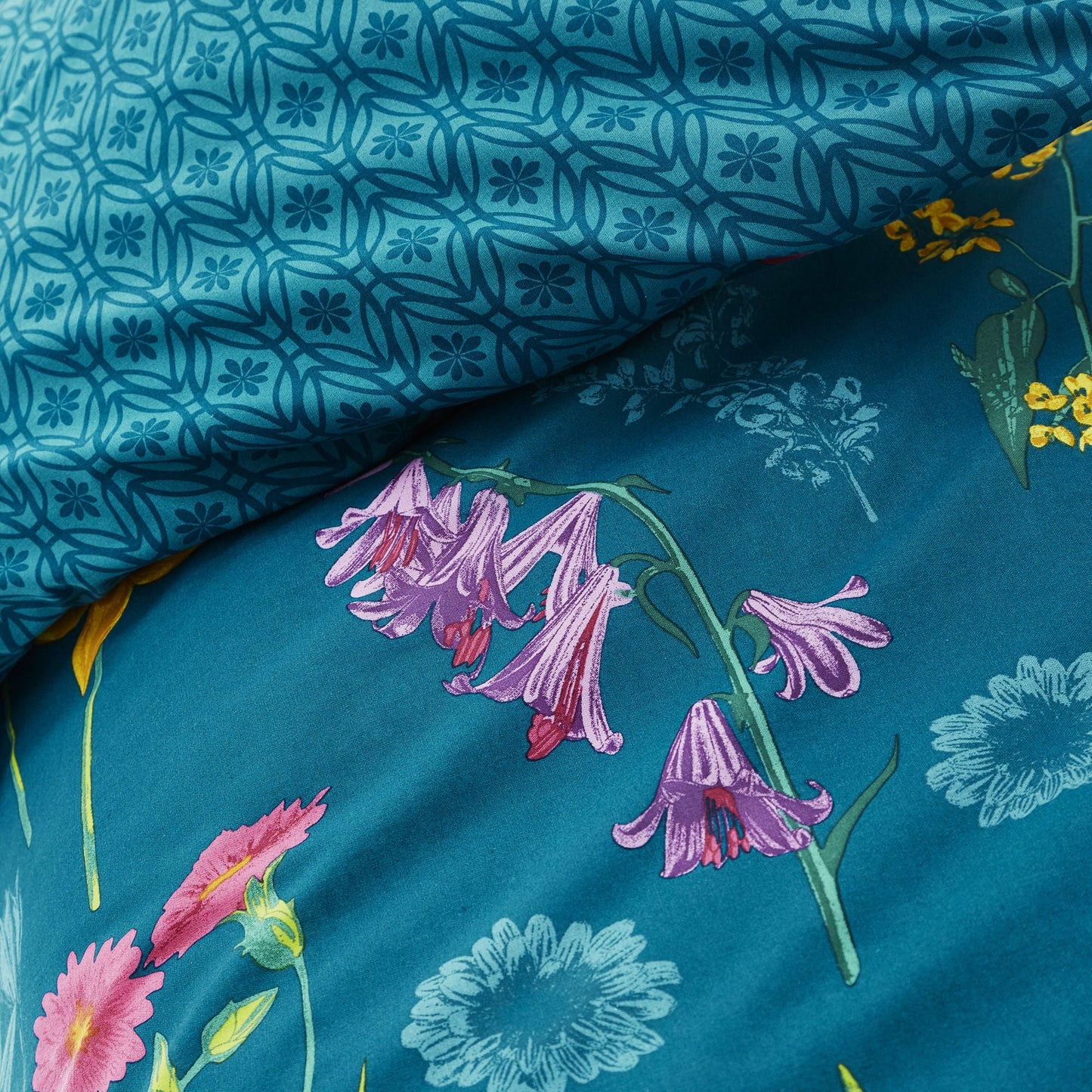 Ingrid Duvet Cover Set by Dreams & Drapes in Teal - Duvet Cover Set - Dreams & Drapes