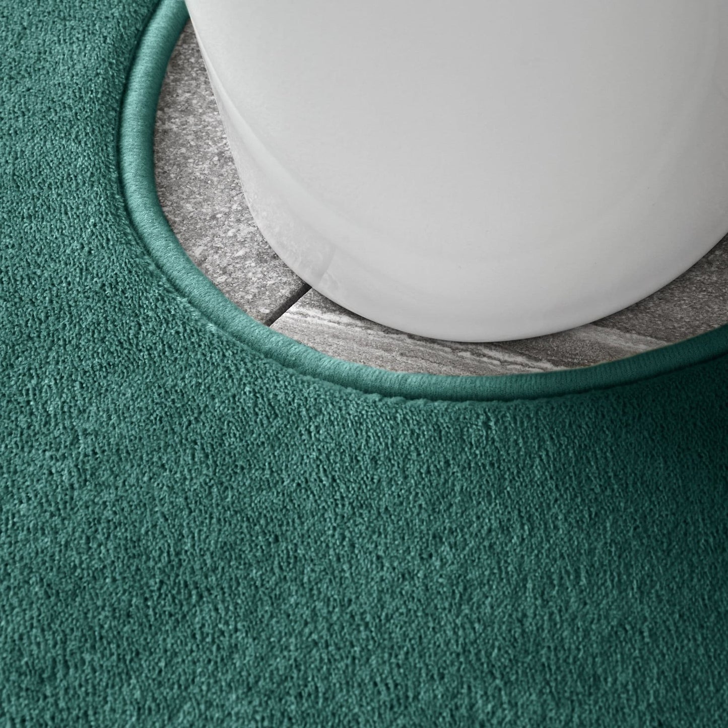 Catherine Lansfield Anti-Bacterial Memory Foam Bath Mat and Pedestal Set - Forest Green