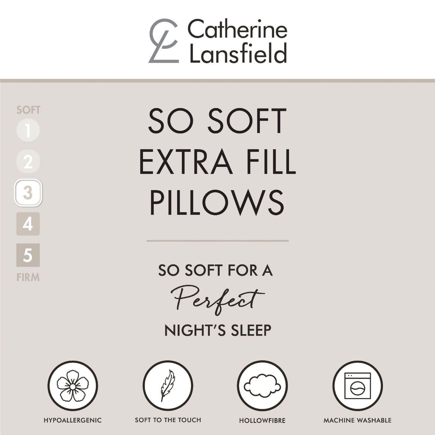 Catherine Lansfield So Soft Hollowfibre Pillows (Pair)