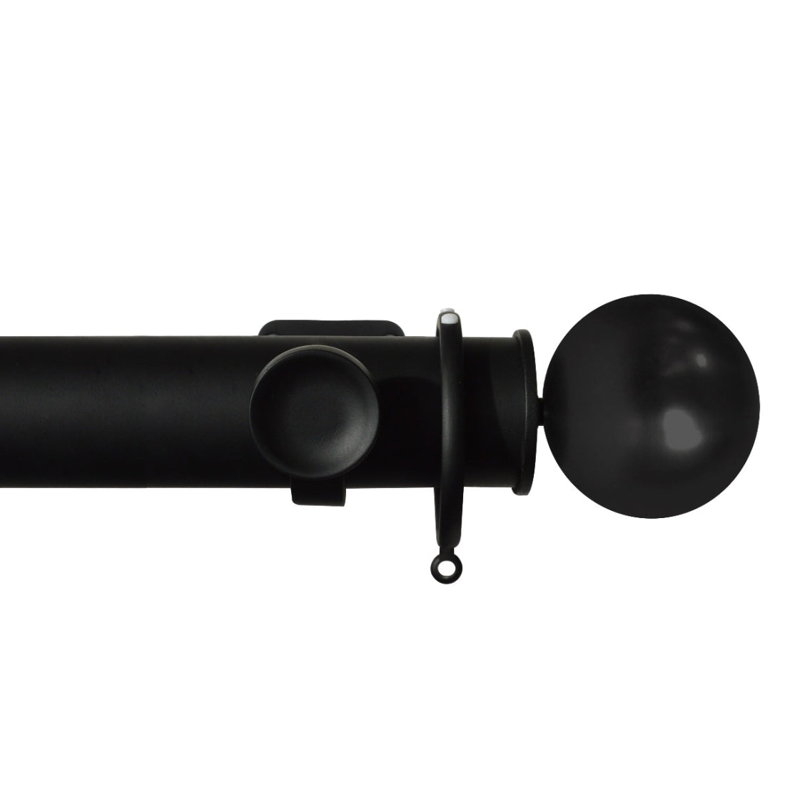 Jones Esquire Sphere 50mm Metal Curtain Pole Finials (Pair) - Carbon Black