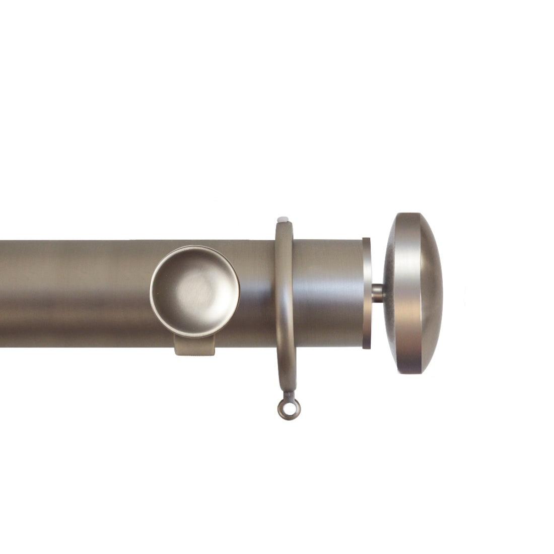 Jones Esquire Curved Disc 50mm Metal Curtain Pole Finials (Pair) - Brushed Nickel