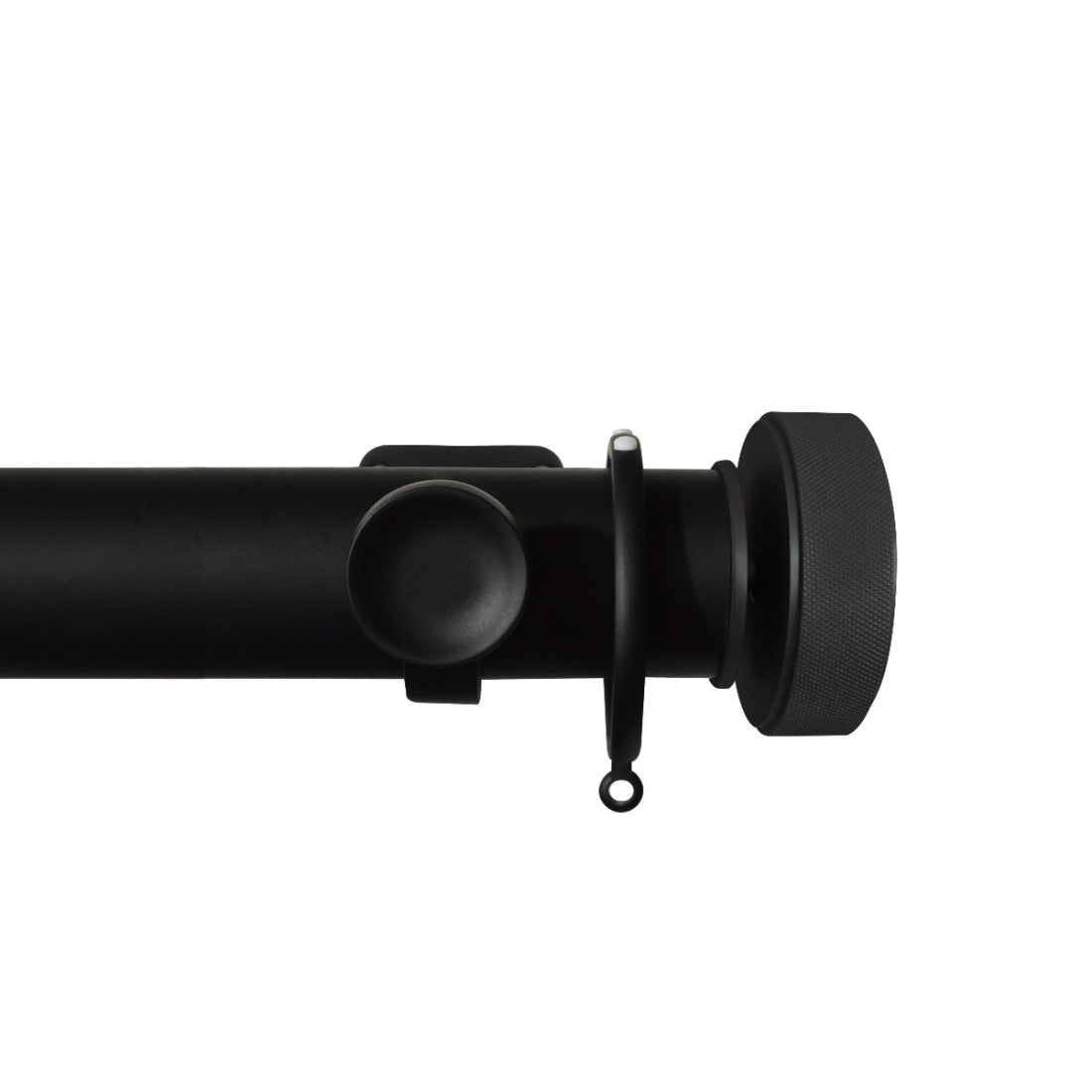 Jones Esquire Etched 50mm Metal Curtain Pole Finials (Pair) - Carbon Black