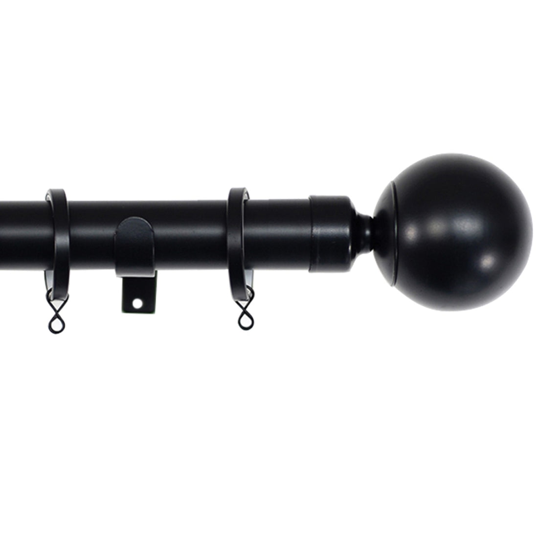 Jones Cosmos 28mm Metal Curtain Pole - Matt Black