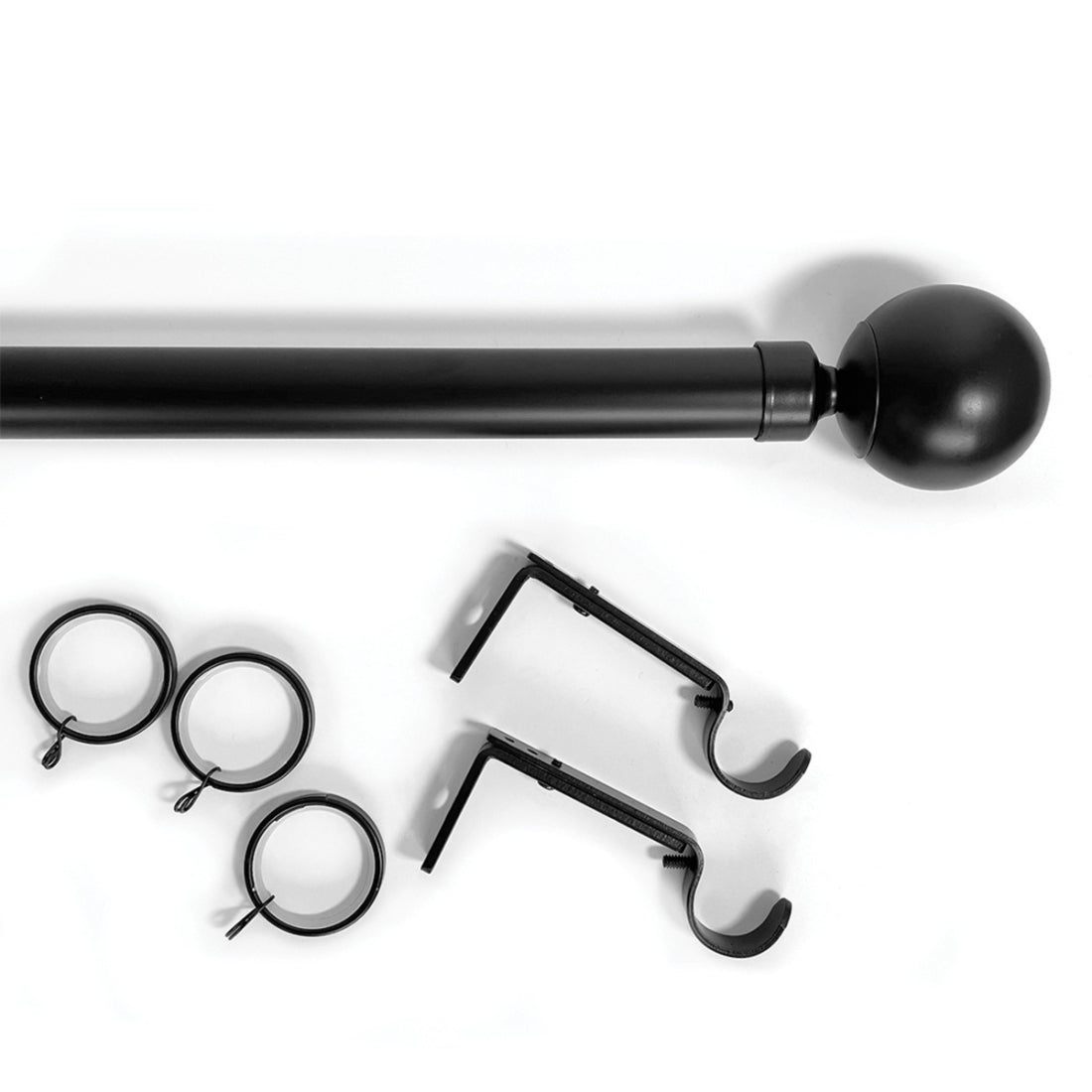 Jones Cosmos 28mm Metal Curtain Pole - Matt Black