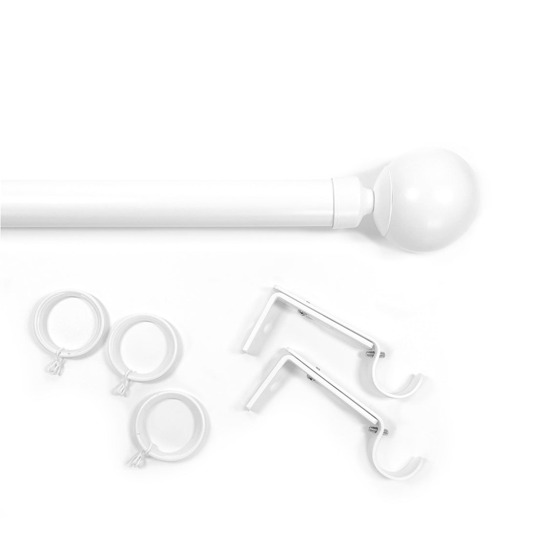 Jones Cosmos 28mm Metal Curtain Pole - Matt White