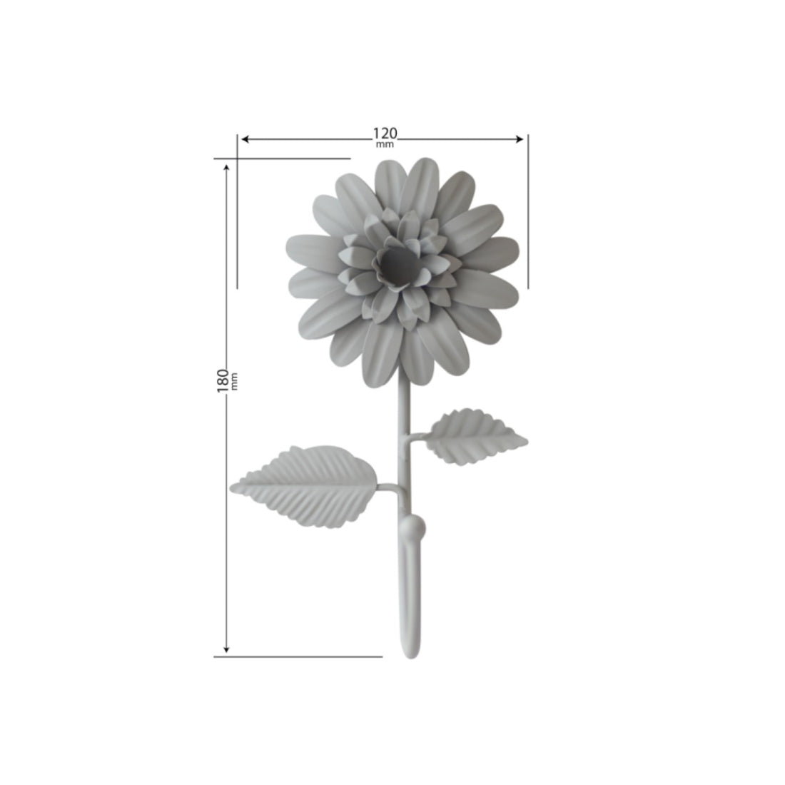 Laura Ashley Dahlia Coat Hooks (Pair) - Dove Grey