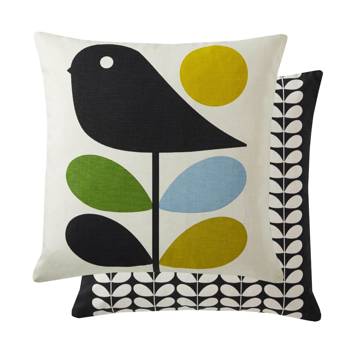 Orla Kiely Early Bird Filled Cushion - Duck Egg