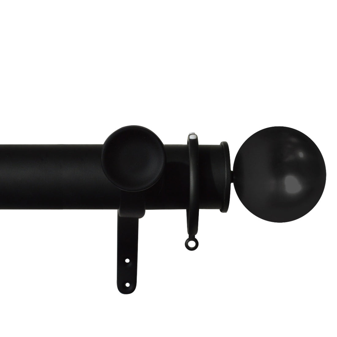 Jones Esquire Sphere 50mm Metal Curtain Pole Finials (Pair) - Carbon Black