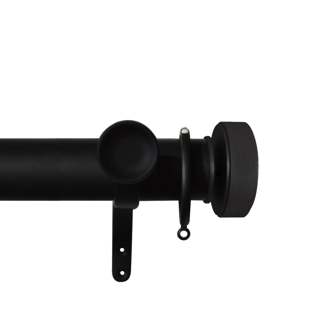 Jones Esquire Etched 50mm Metal Curtain Pole Finials (Pair) - Carbon Black