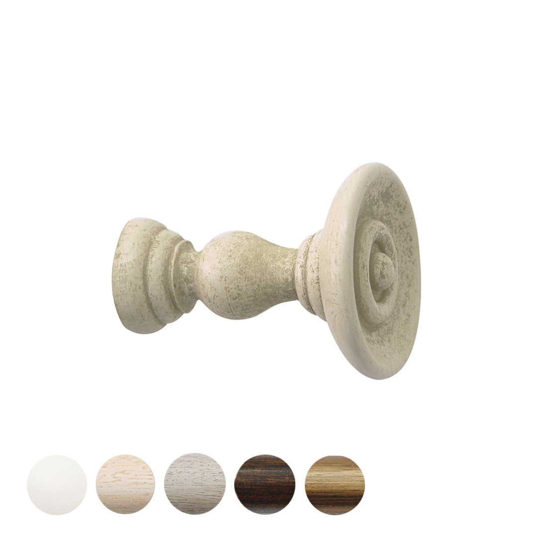 Jones Cathedral Wooden Curtain Holdback - Putty