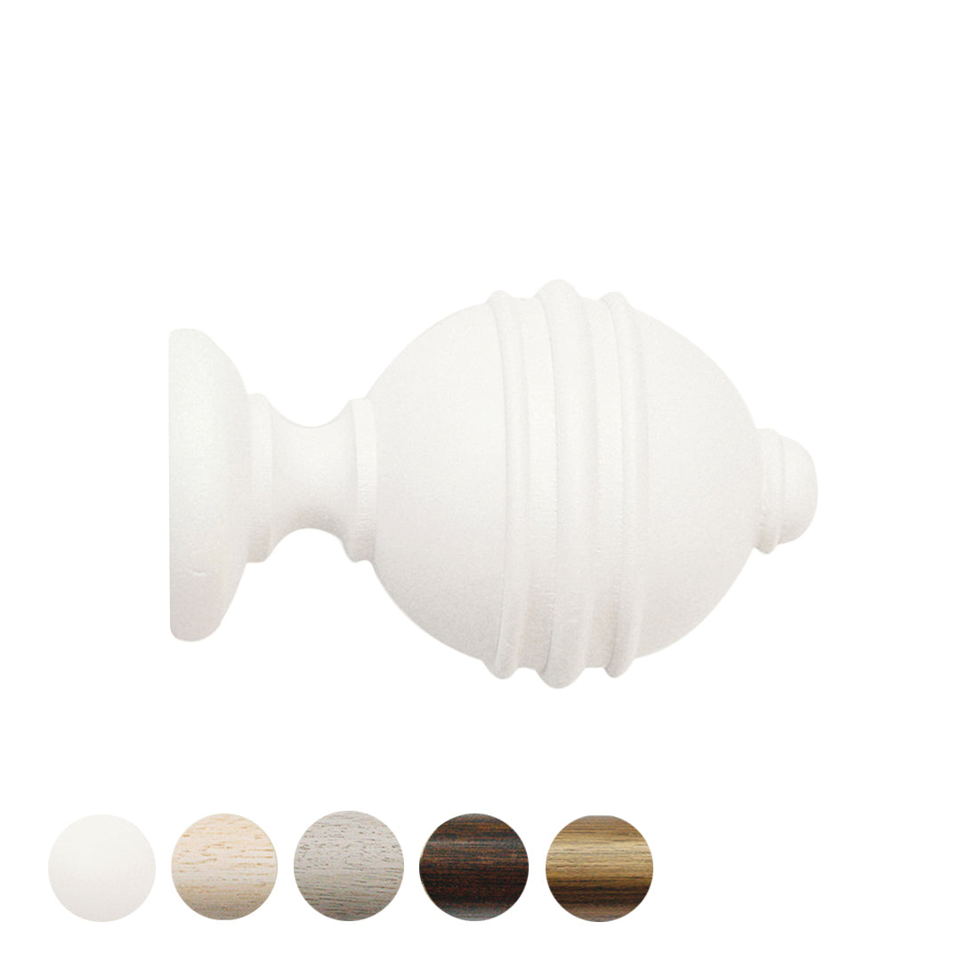 Jones Cathedral Ely 30mm Wooden Curtain Pole Finial - Cotton