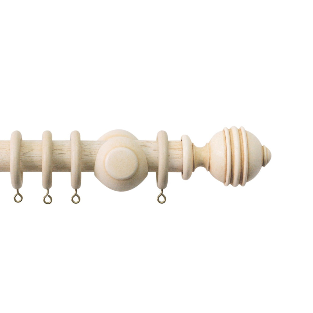 Jones Cathedral Ely 30mm Wooden Curtain Pole Finial - Ivory