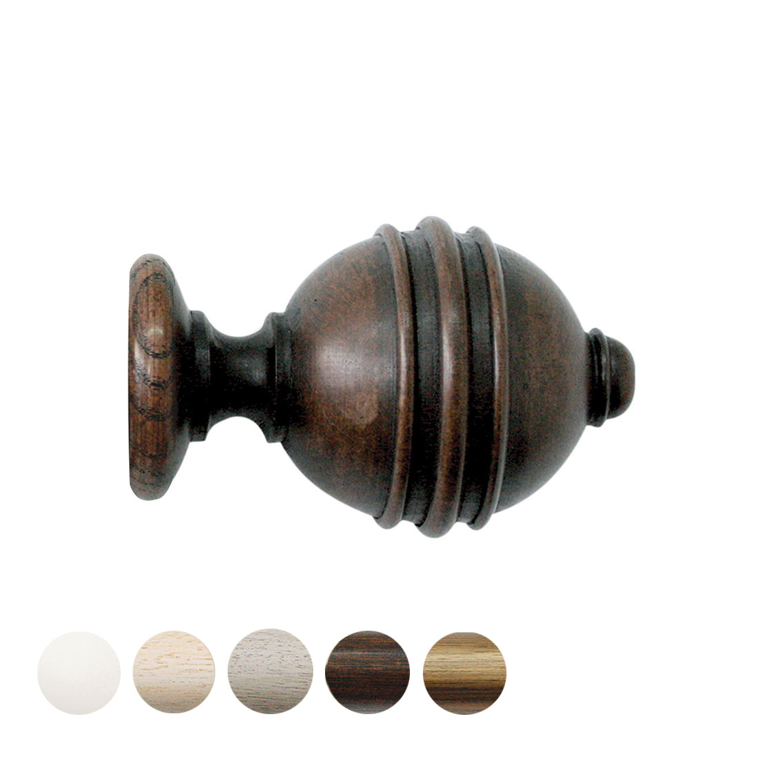 Jones Cathedral Ely 30mm Wooden Curtain Pole Finial - Oak