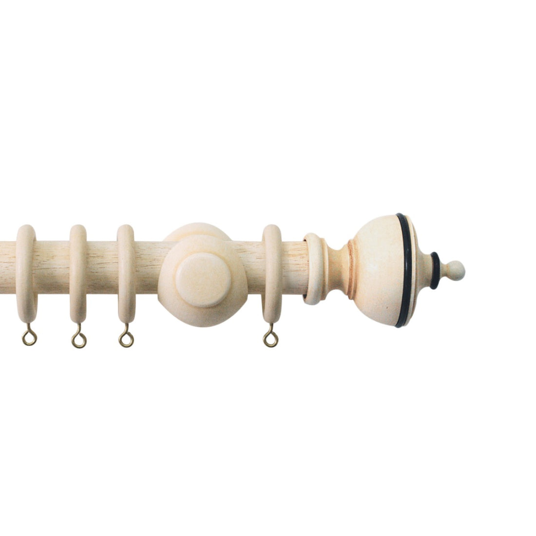 Jones Cathedral Exeter 30mm Wooden Curtain Pole Finial - Ivory