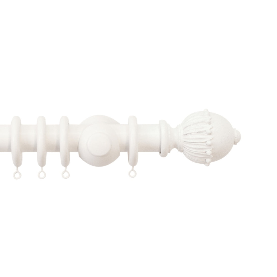 Jones Cathedral Wells 30mm Wooden Curtain Pole Finial - Cotton