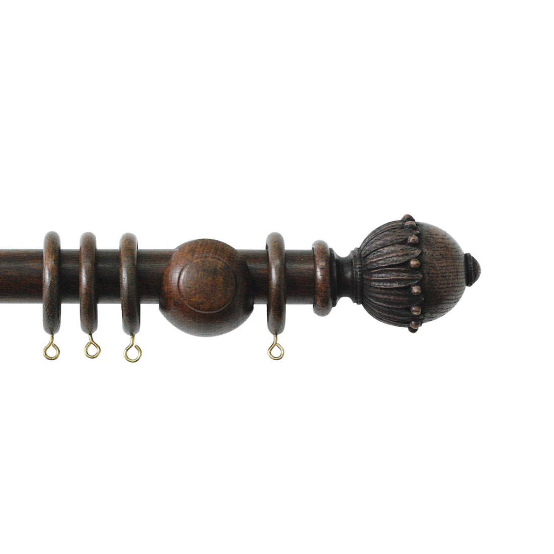 Jones Cathedral Wells 30mm Wooden Curtain Pole Finial - Oak