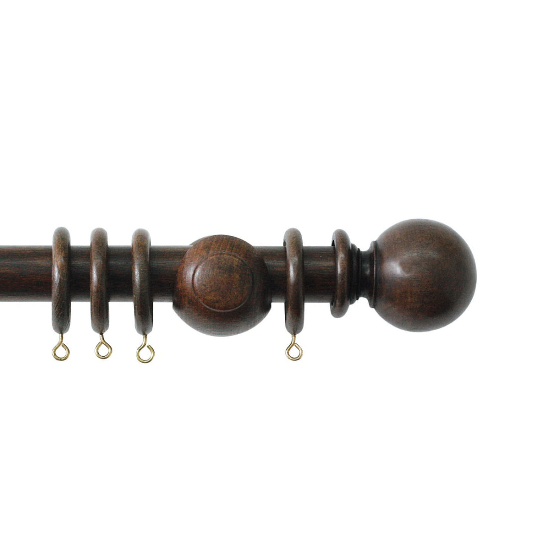 Jones Cathedral Ball 30mm Wooden Curtain Pole Finial - Oak