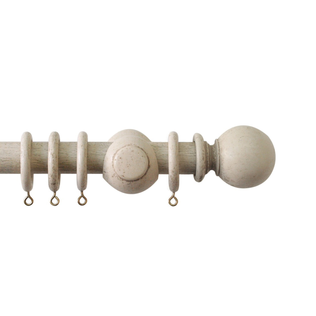 Jones Cathedral Ball 30mm Wooden Curtain Pole Finial - Putty