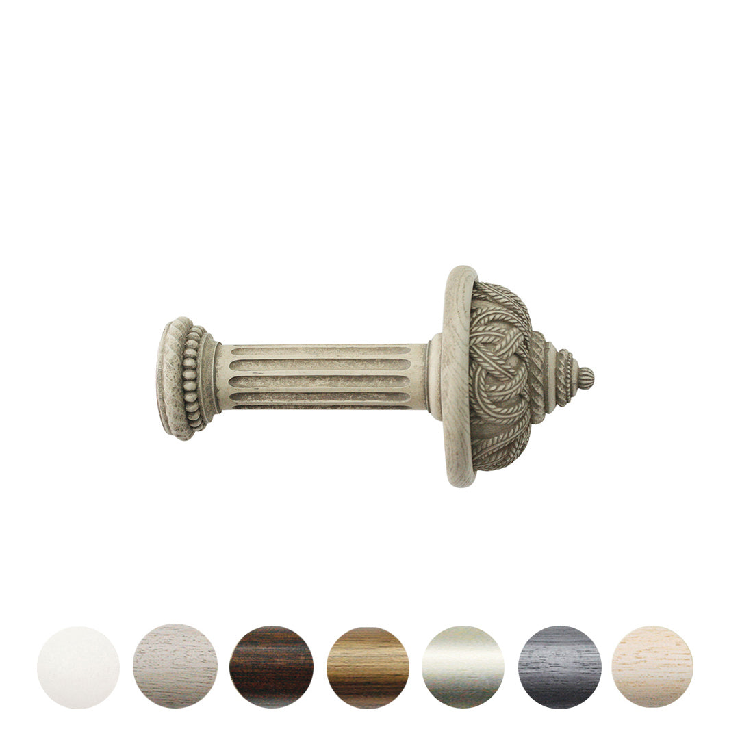 Jones Florentine Rope Wooden Curtain Holdback - Putty