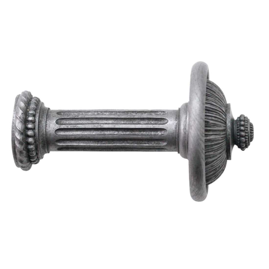 Jones Florentine Pleated Wooden Curtain Holdback - Pewter