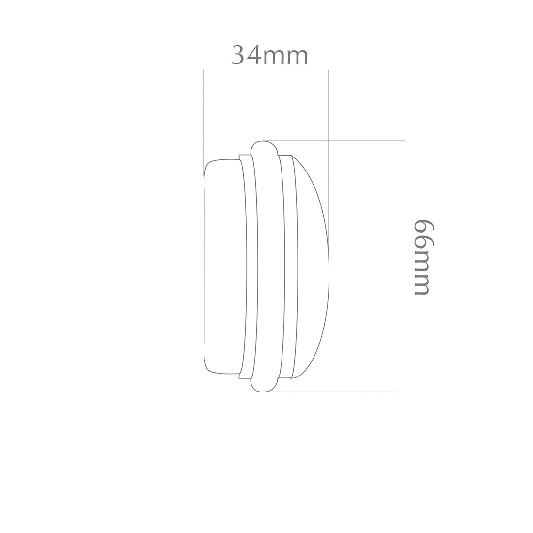 Jones Seychelles End Cap 40mm Wooden Curtain Pole - Sand