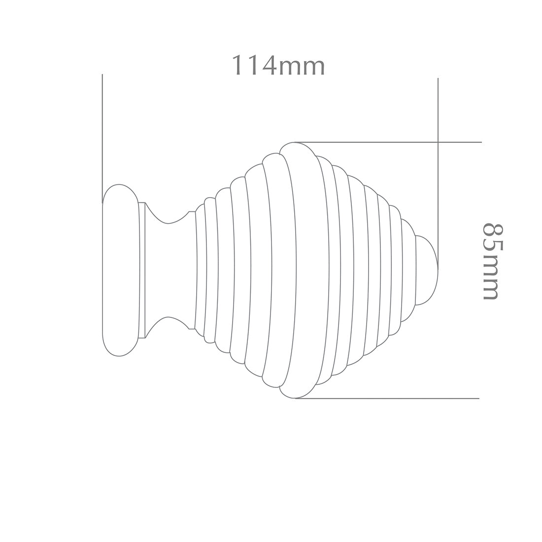 Jones Seychelles Hive 40mm Wooden Curtain Pole - Haze