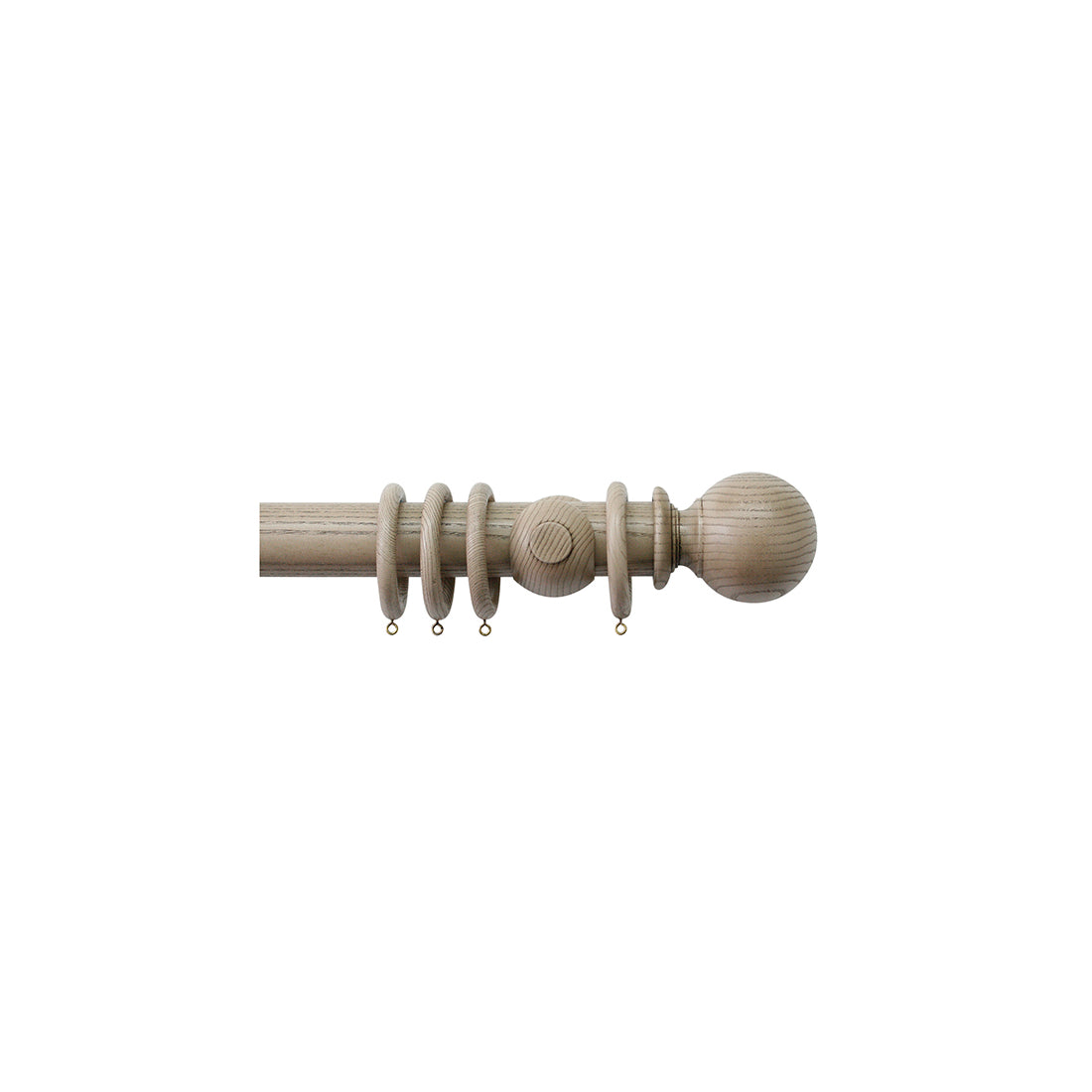 Jones Oakham 50mm Wooden Curtain Pole Bracket - Truffle