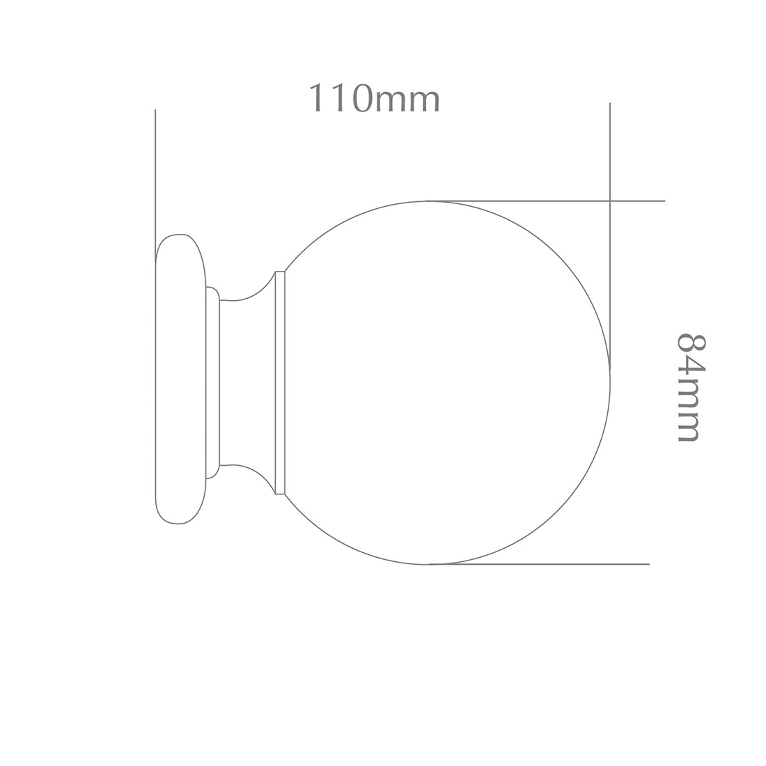 Jones Estate Ball 48mm Wooden Curtain Pole - Mercury