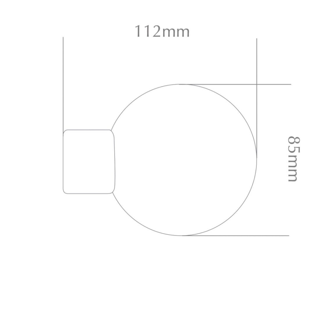 Jones Strand Ball 35mm Light Oak Curtain Pole Finials (Pair) - Chrome