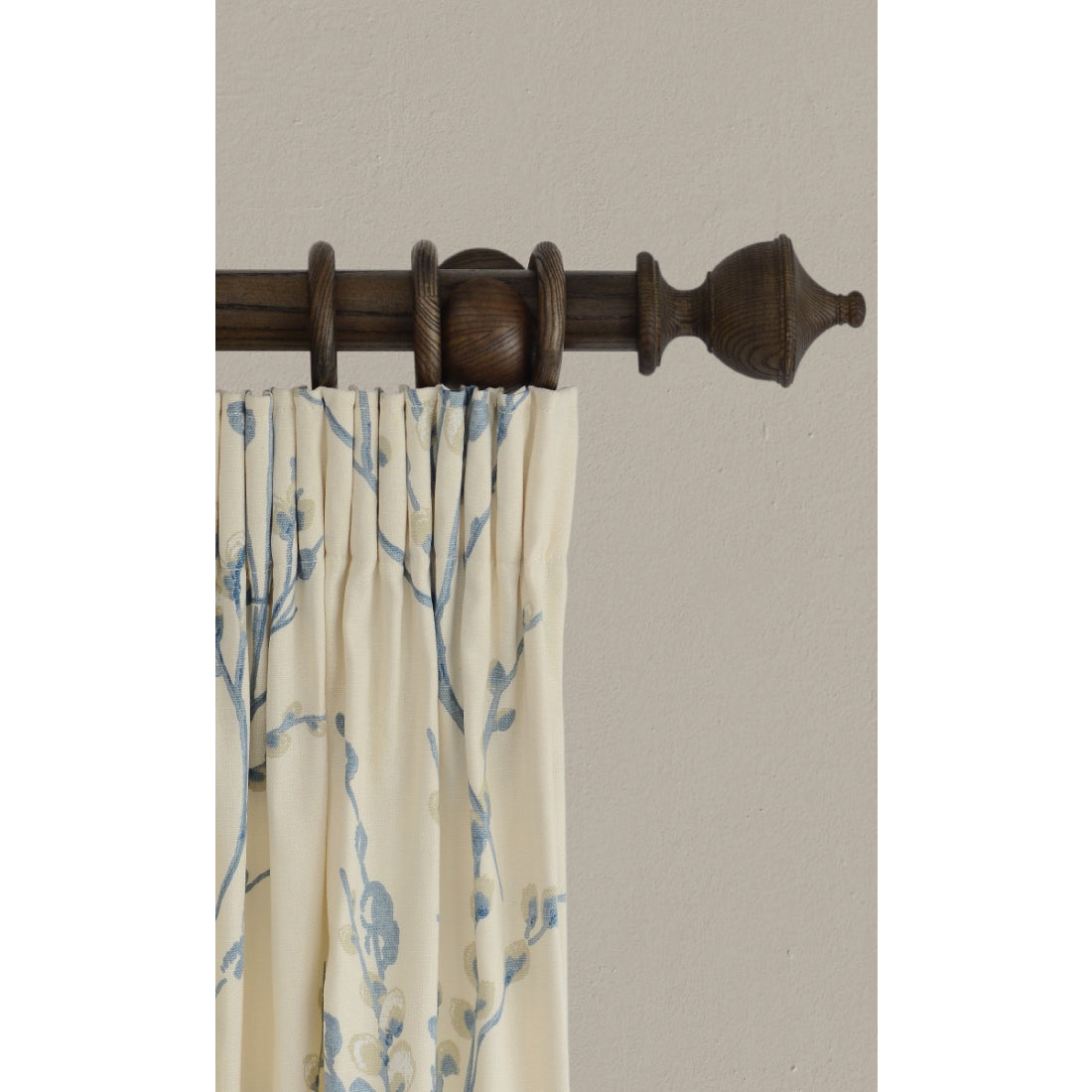 Laura Ashley Haywood 35mm Wooden Curtain Pole - Dark Chestnut