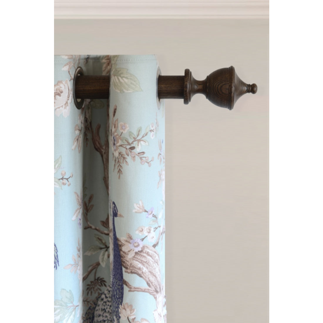 Laura Ashley Haywood 35mm Wooden Curtain Pole - Dark Chestnut