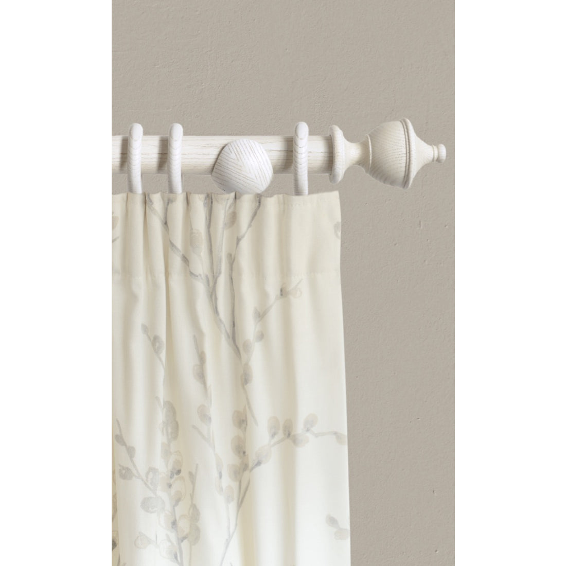 Laura Ashley Haywood 35mm Wooden Curtain Pole - White