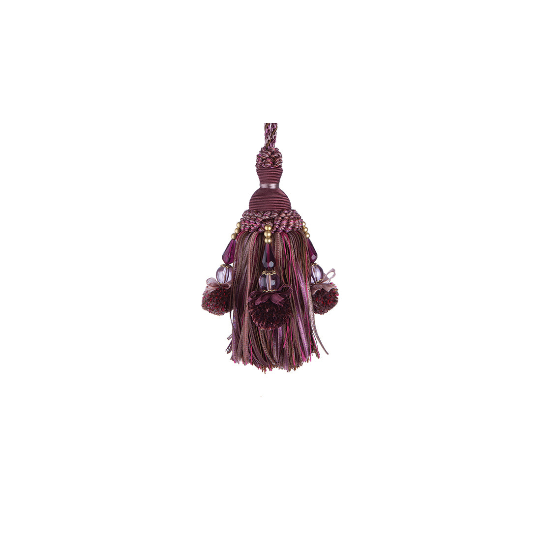 Jones Interlude Key Tassel - Aubergine