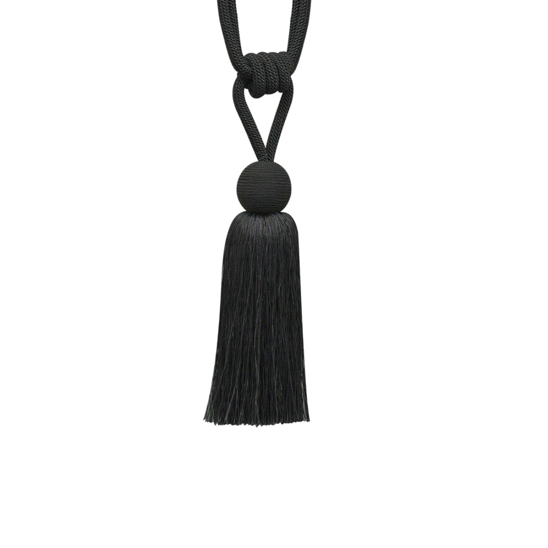 Jones Orb Tassel Tieback - Blackened Pewter