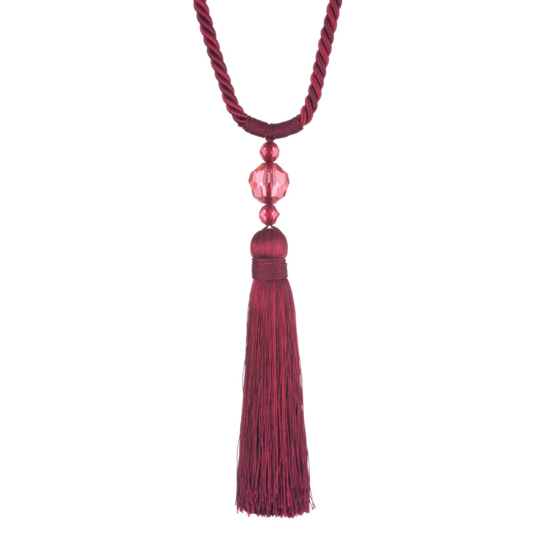 Jones Pixie Tassel Tieback - Claret