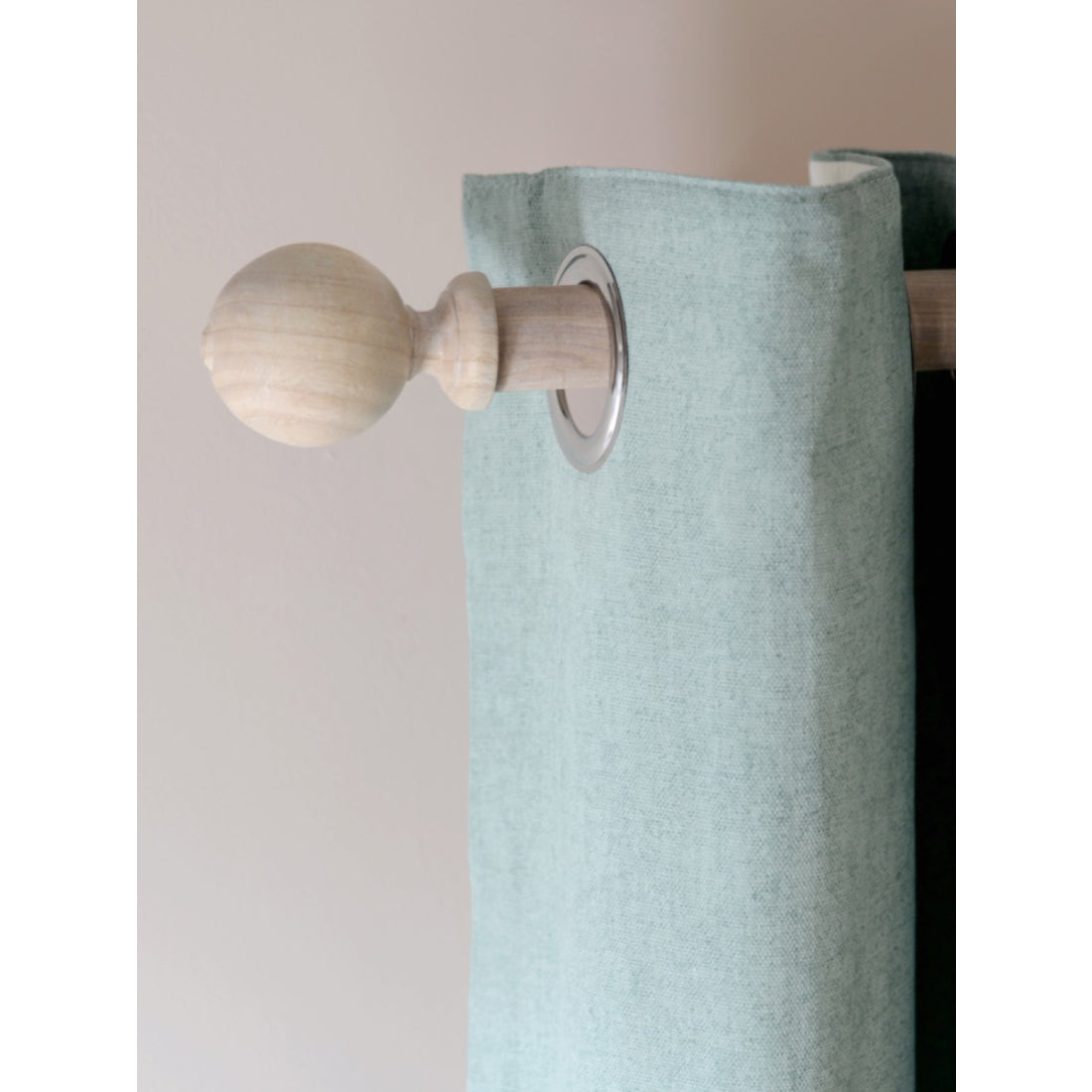 Laura Ashley Mitchell 28mm Wooden Eyelet Curtain Pole - Washed White