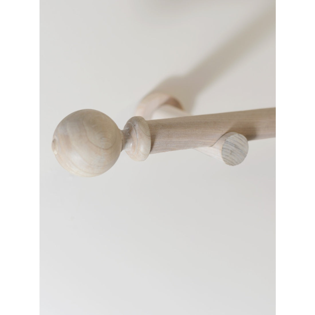 Laura Ashley Mitchell 28mm Wooden Eyelet Curtain Pole - Washed White