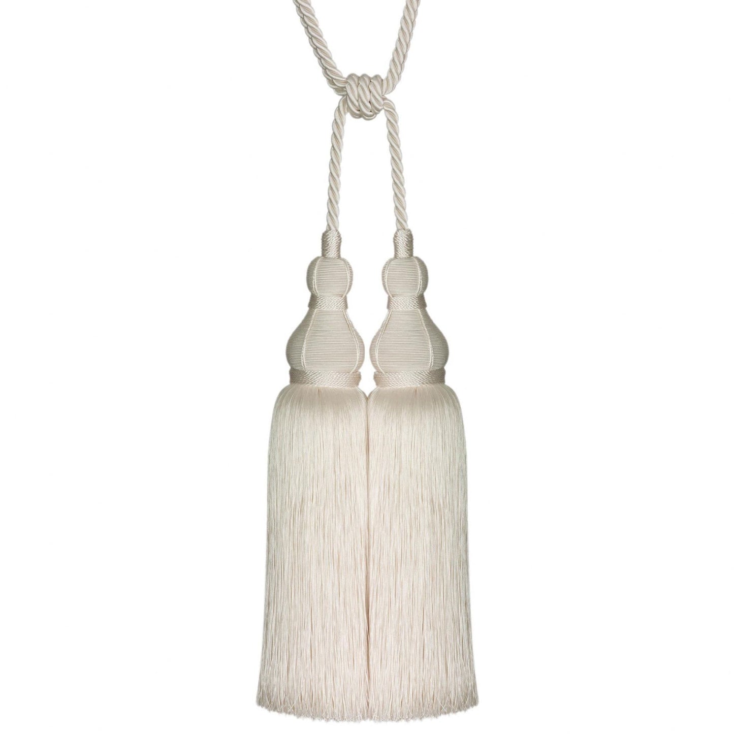 JLS Oasis Double Tassel Tiebacks (Pair) - Pearl