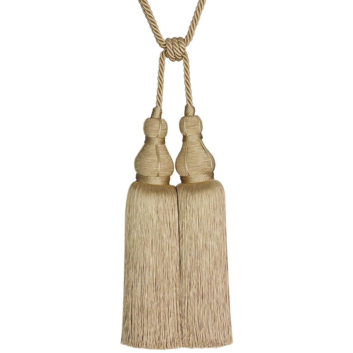 JLS Oasis Double Tassel Tiebacks (Pair) - Soft Straw