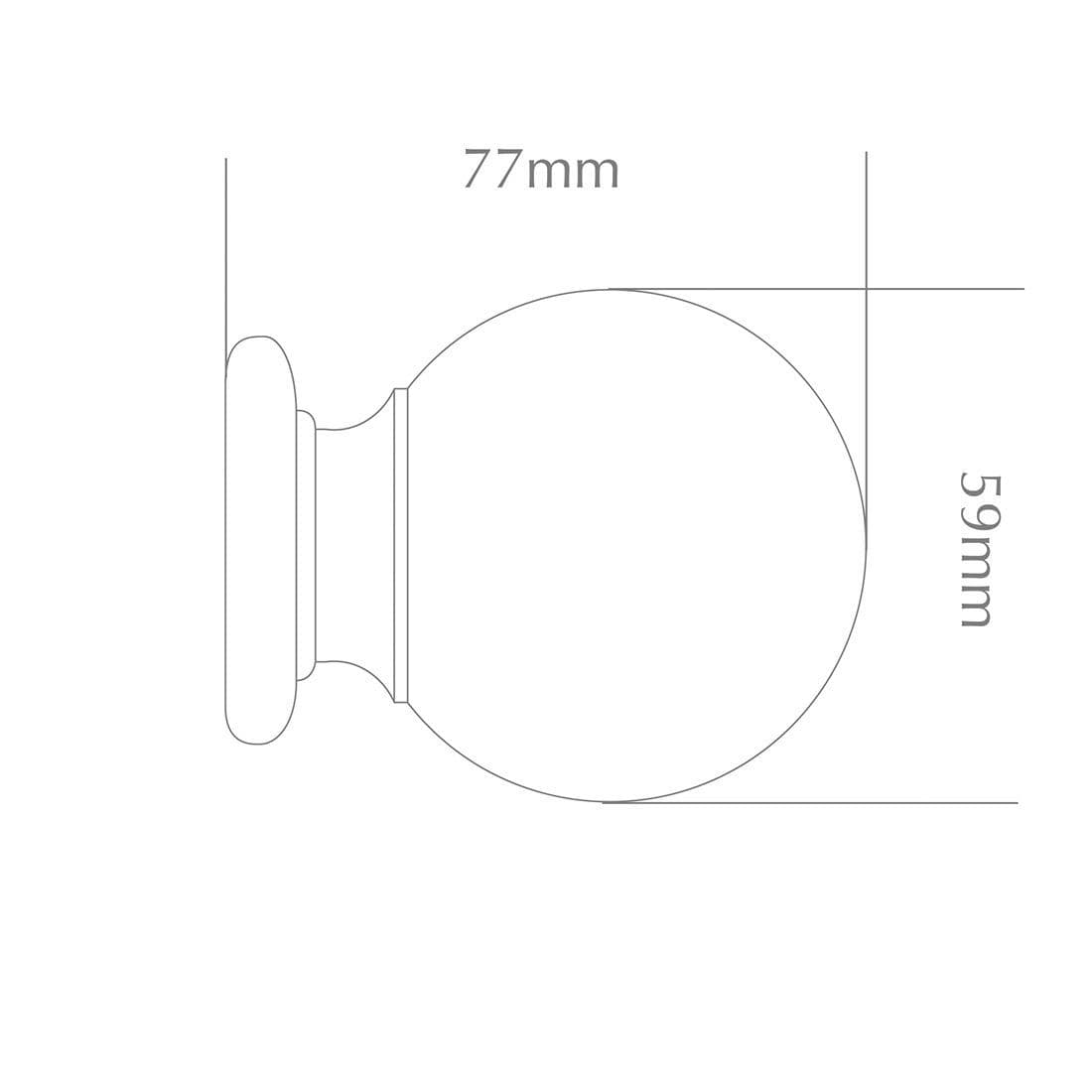 Jones Cathedral Ball 30mm Wooden Curtain Pole - Cotton