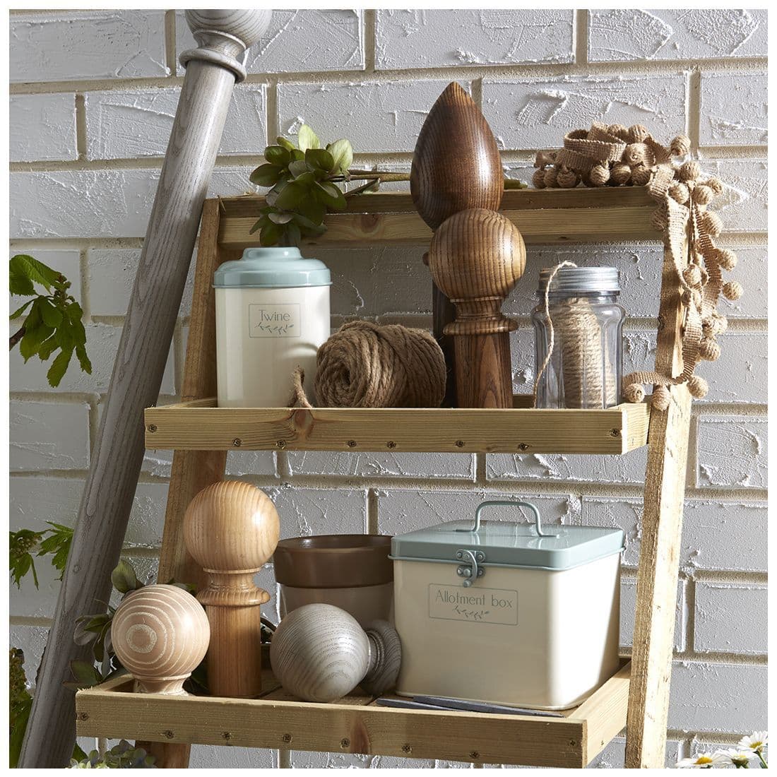 Jones Oakham Cone 50mm Wooden Curtain Pole Finial - Limed